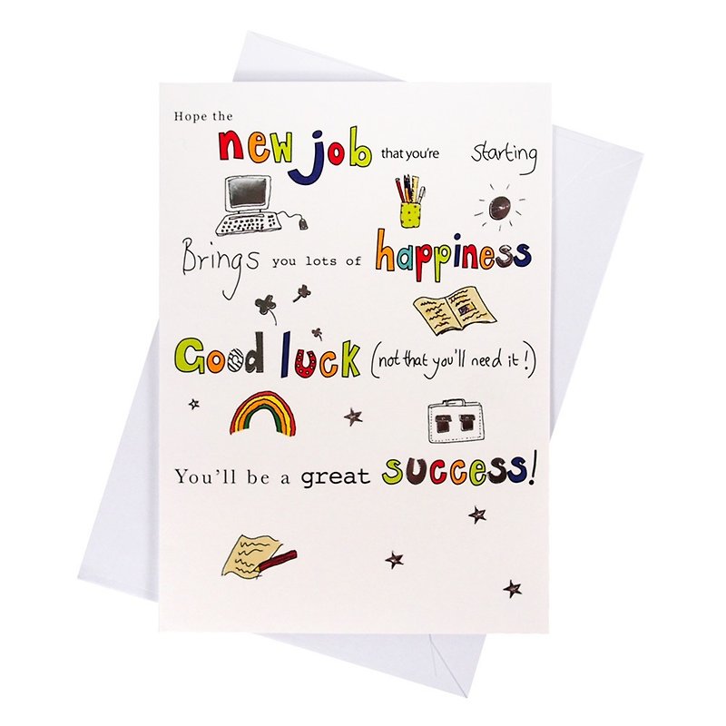 Wish you find your ideal job [Hallmark-card congratulations] - Cards & Postcards - Paper White