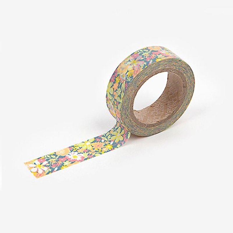 Dailylike Single Roll Paper Tape - 42 Flowers Dream, E2D26143 - Washi Tape - Paper Yellow