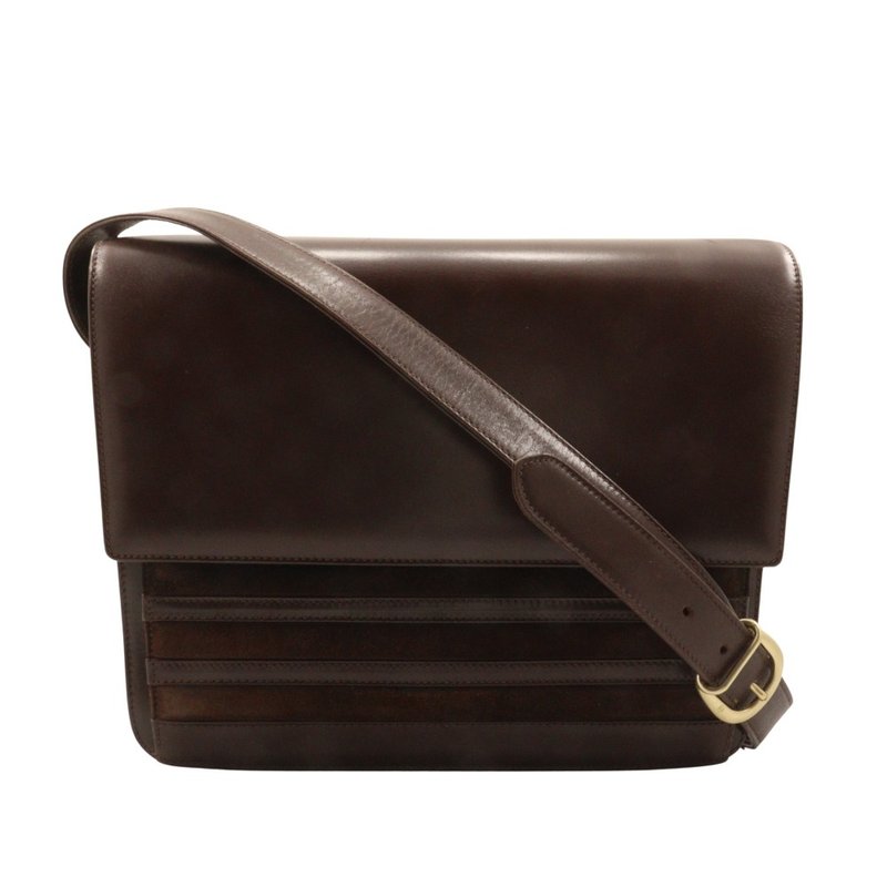 【日本直送】グッチ GUCCI オールドグッチ ショルダーバッグ 001.109.1314 カーフ × スウェード 茶 レディース【中古】 - 側背包/斜背包 - 真皮 咖啡色