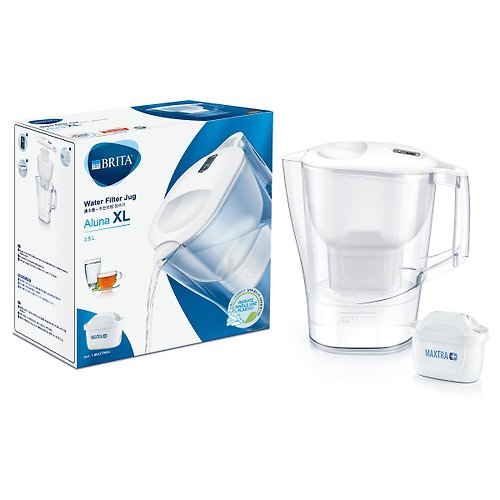 (White) - homestuff Filter Shop Jug XL Water Aluna 3.5L - Pinkoi Pitchers