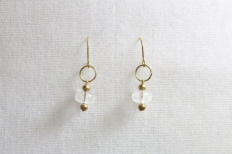 // Design brass acrylic series // ve109 - Earrings & Clip-ons - Other Metals Gold