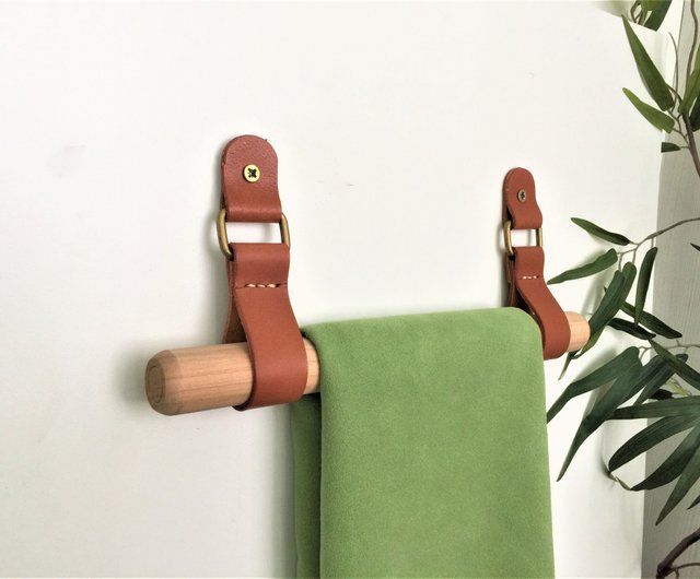 Leather Toilet Paper Holder // Birch Minimal Loo Roll Holder