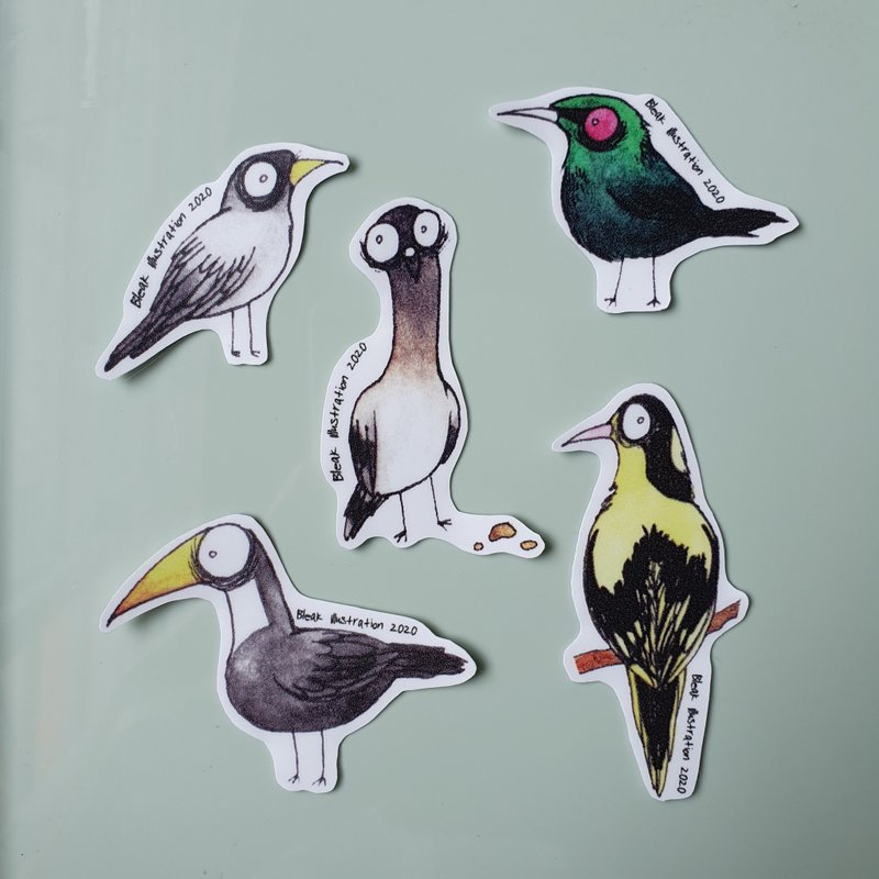 Birds of Singapore Stickers pack - 貼紙 - 防水材質 綠色