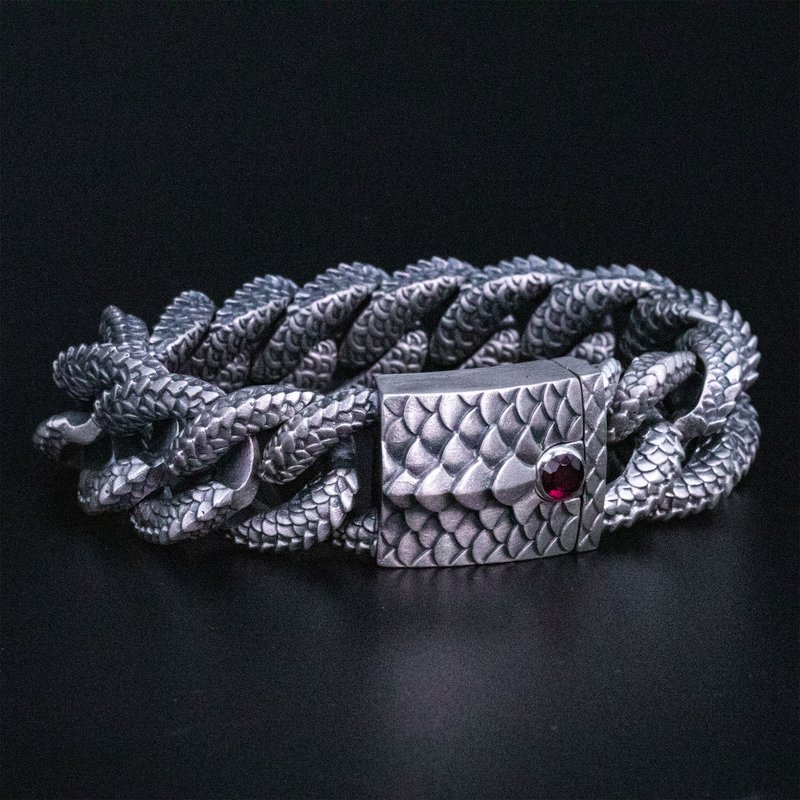 Dragon Bracelet / DB-11 - 手鍊/手環 - 純銀 銀色