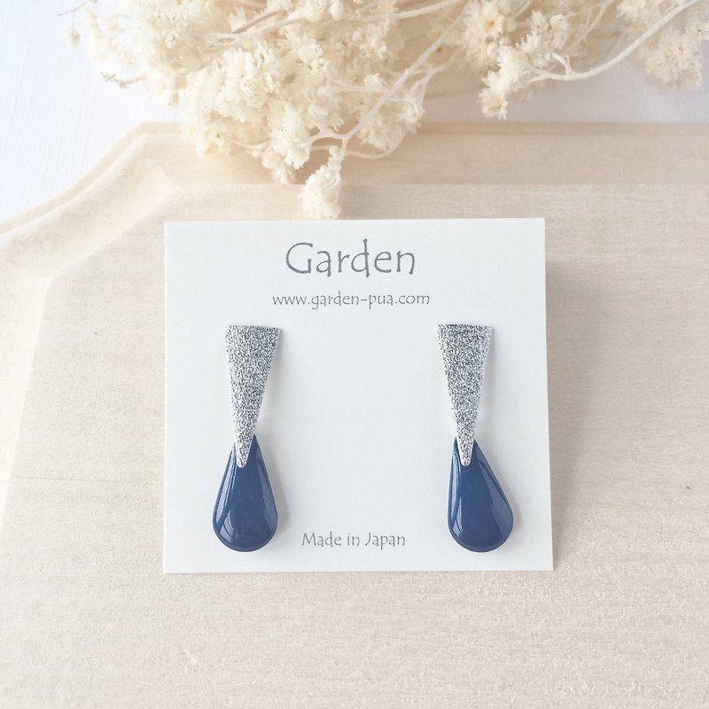 drop earrings navy (silver) - Earrings & Clip-ons - Other Metals Blue