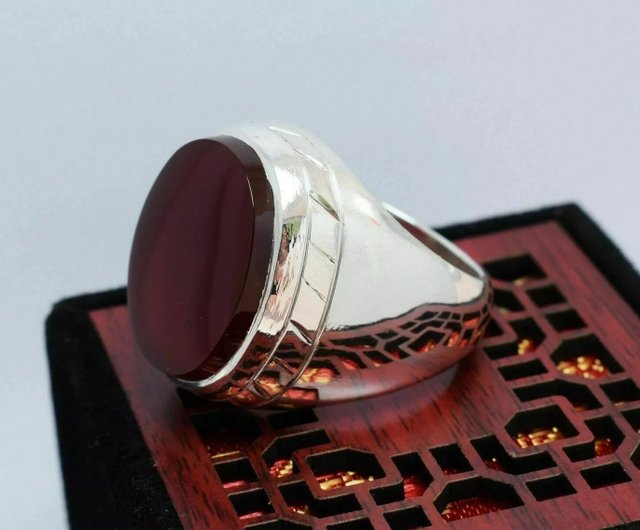 Blood Red Aqeeq Ring Yemeni Aqeeq for Men hotsell Yamani akik Rings Mens Red Akeek Akik Stone Ring Sterling Silver 925 agate Ring Shia Rings gift