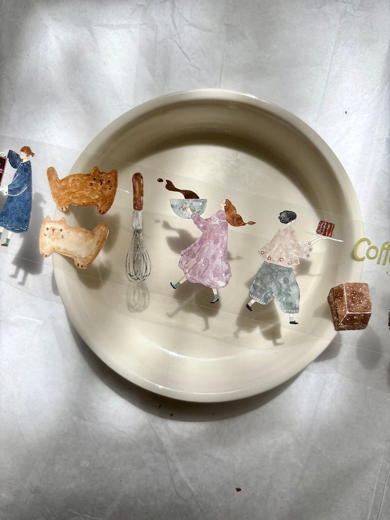 mini girl 菓 / 4cm亮面PET膠帶 - 紙膠帶/和紙/PET - 塑膠 