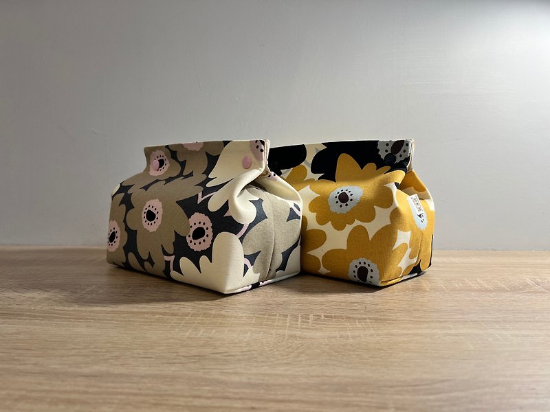 [In stock] Nordic style large flower toilet paper storage set 2 colors - กล่องทิชชู่ - ผ้าฝ้าย/ผ้าลินิน 