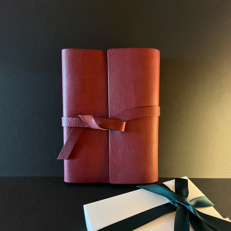 Romaシリーズ A5 レザーノート/手帳 - ワインレッド/ミッドナイトブラック/Espresso - ノート・手帳 - 革 レッド