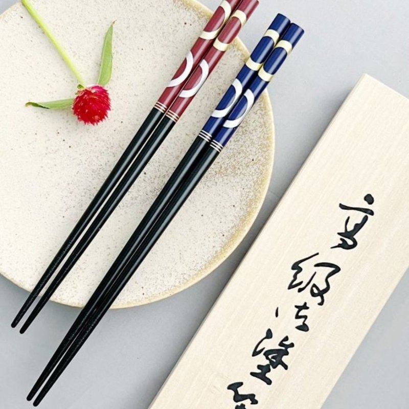 Daimon Couple's Chopsticks Gift Set - ตะเกียบ - ไม้ หลากหลายสี