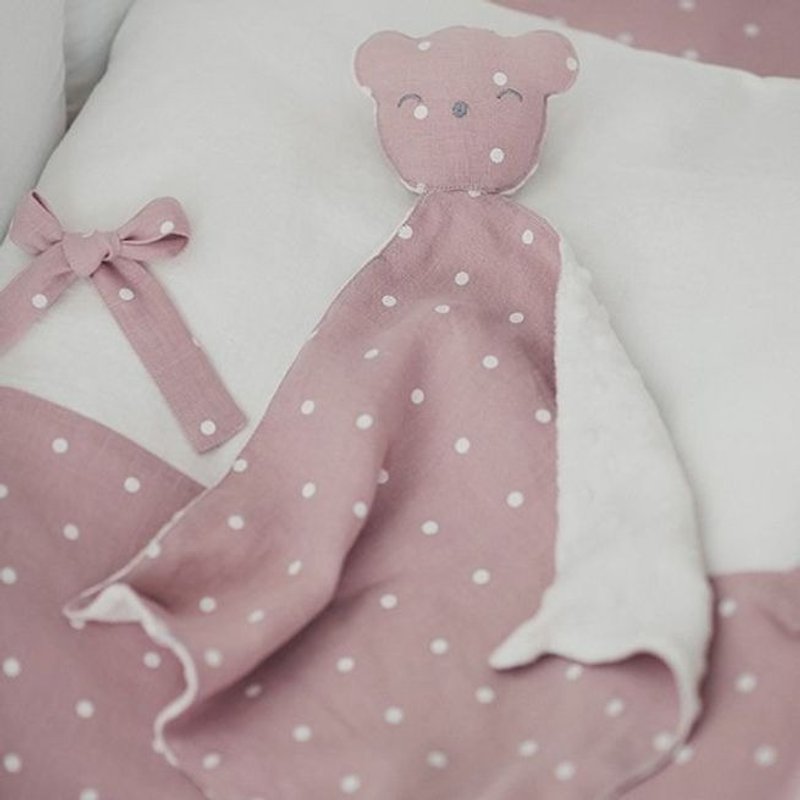 Pastel pink sleeping toy - 嬰幼兒玩具/毛公仔 - 棉．麻 粉紅色