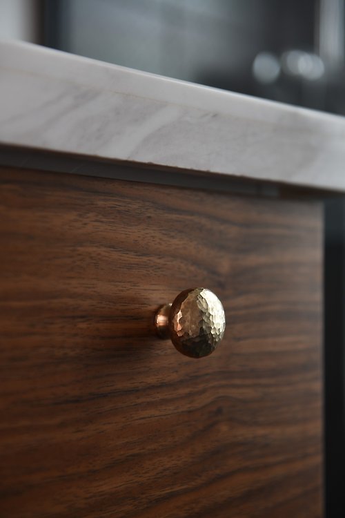 CHONG 翀 復古鎚紋蘑菇造型 黃銅拉手 抽屜衣櫃門把手 多個裝