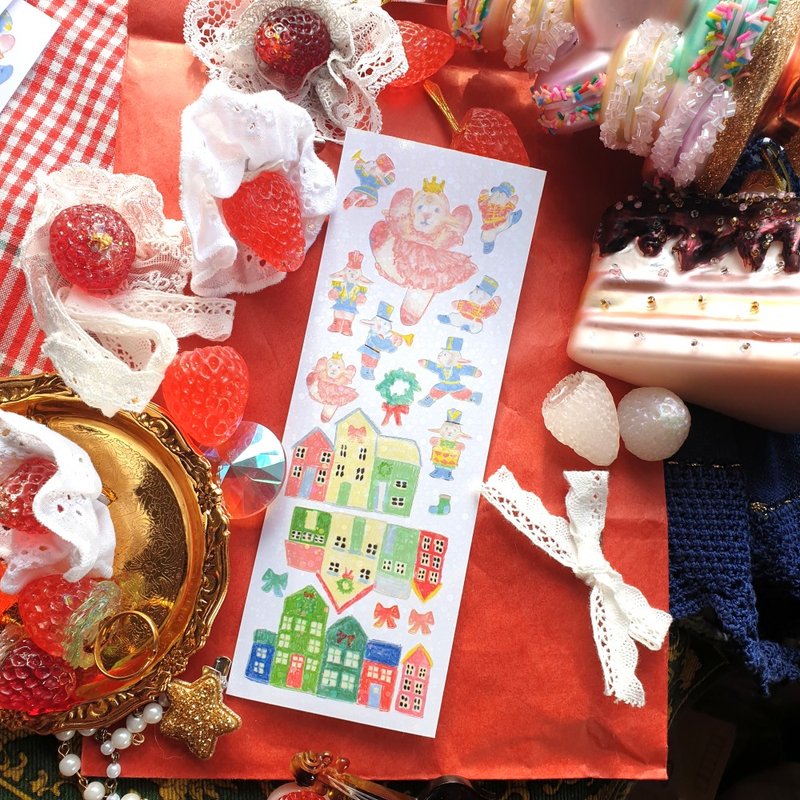 (Fluffy Yangmal) The Nutcracker Lamb seal sticker SET - 貼紙 - 塑膠 粉紅色