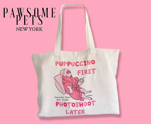 Pawsome Pets New York TOTE BAG - PUPPUCCINO FIRST