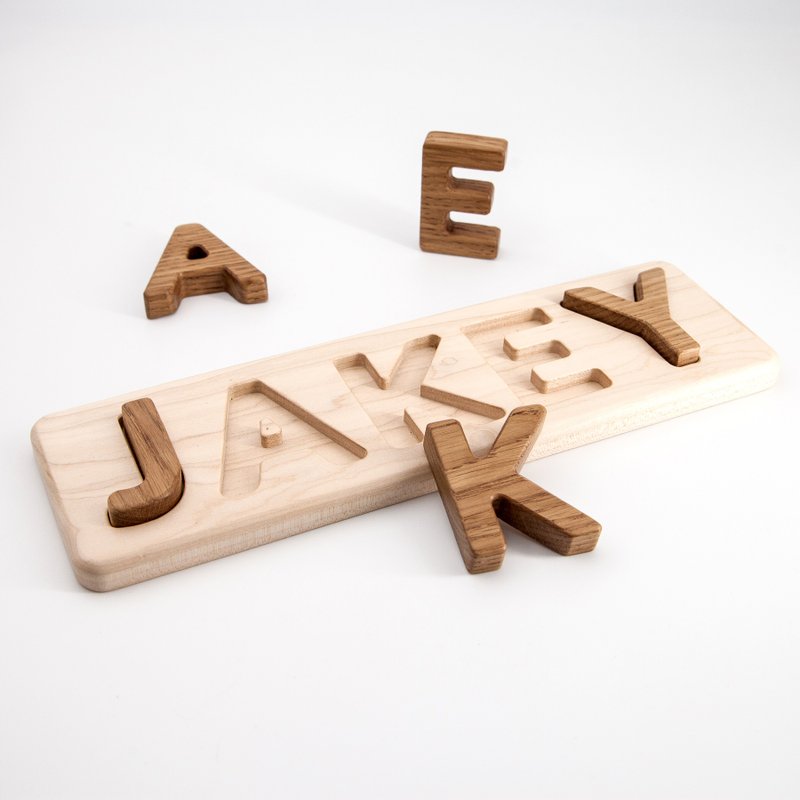 Wooden name puzzle christmasPersonalised toys for toddlers baby Customized gift - Baby Gift Sets - Wood 