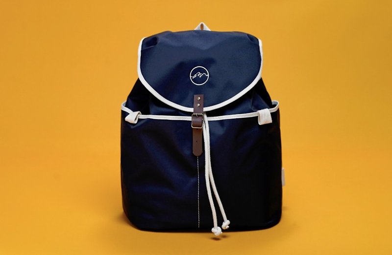 [Spanish Handmade] Ölend Ringo MINI Waterproof Nylon | Drawstring Backpack / Computer Bag (Navy Navy Blue) - Backpacks - Waterproof Material Blue