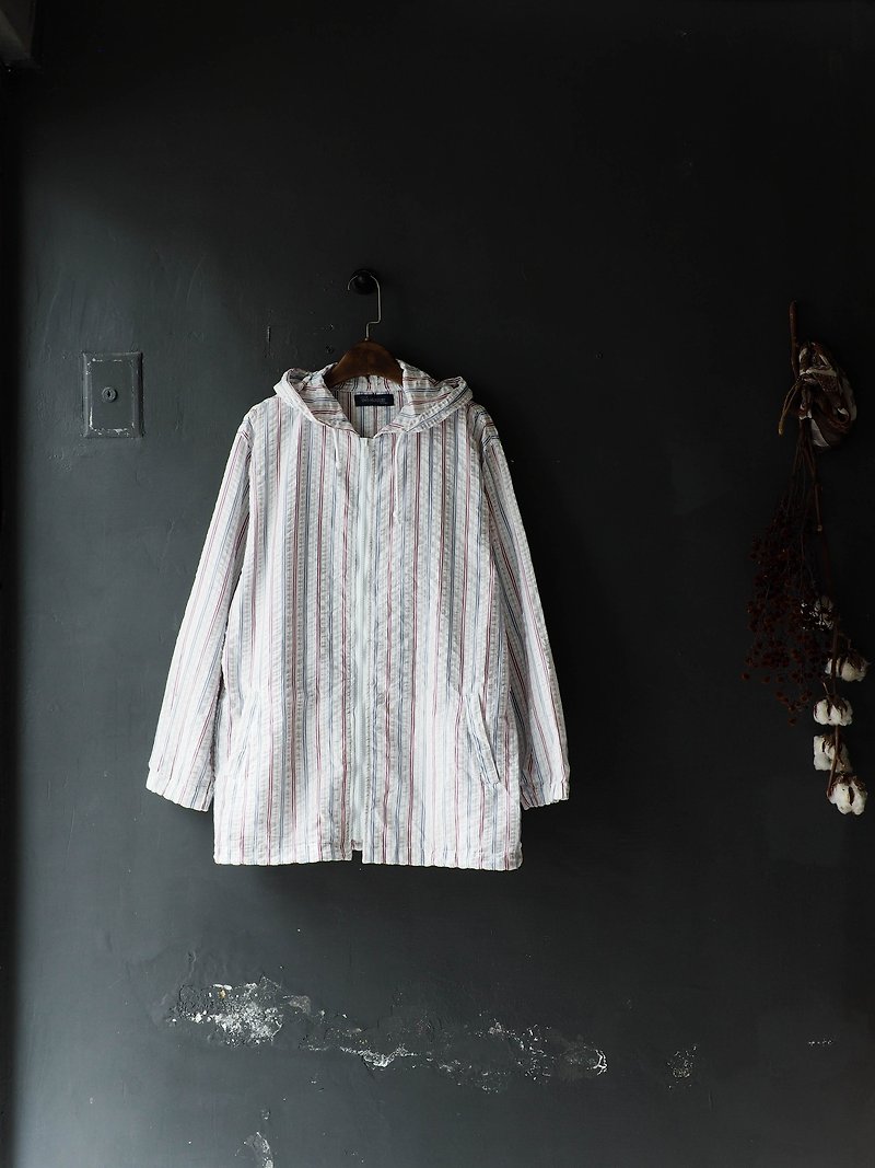 River Water Mountain - Shiga Pure White Bubble Wrinkle Straight Line Antique Cotton Shirt Top Jacket Blouse - เสื้อแจ็คเก็ต - ผ้าฝ้าย/ผ้าลินิน ขาว