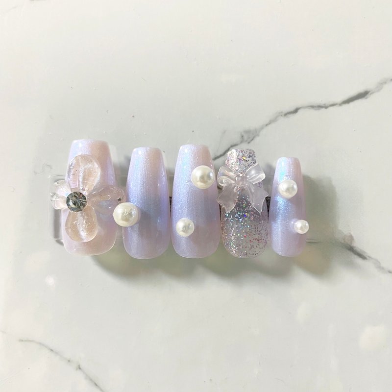 [Nail Tip] Aurora Pearl - ยาทาเล็บ - เรซิน สึชมพู