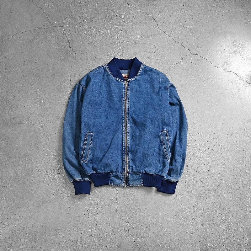 Vintage Denim jacket - เสื้อโค้ทผู้ชาย - วัสดุอื่นๆ สีน้ำเงิน