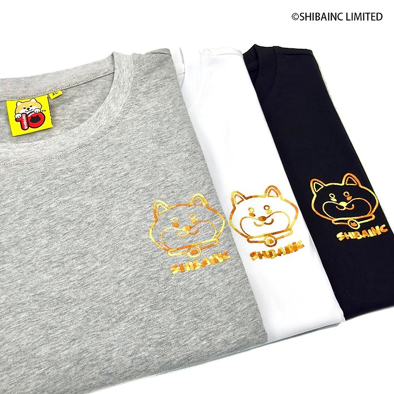 SHIBAINC logo Special Embroidery Tee - Unisex Hoodies & T-Shirts - Cotton & Hemp Gray