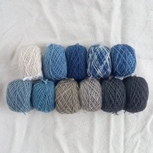 12m×24色セット / 草木染め綿糸 太さ0.7mm/刺繍糸・刺し子糸