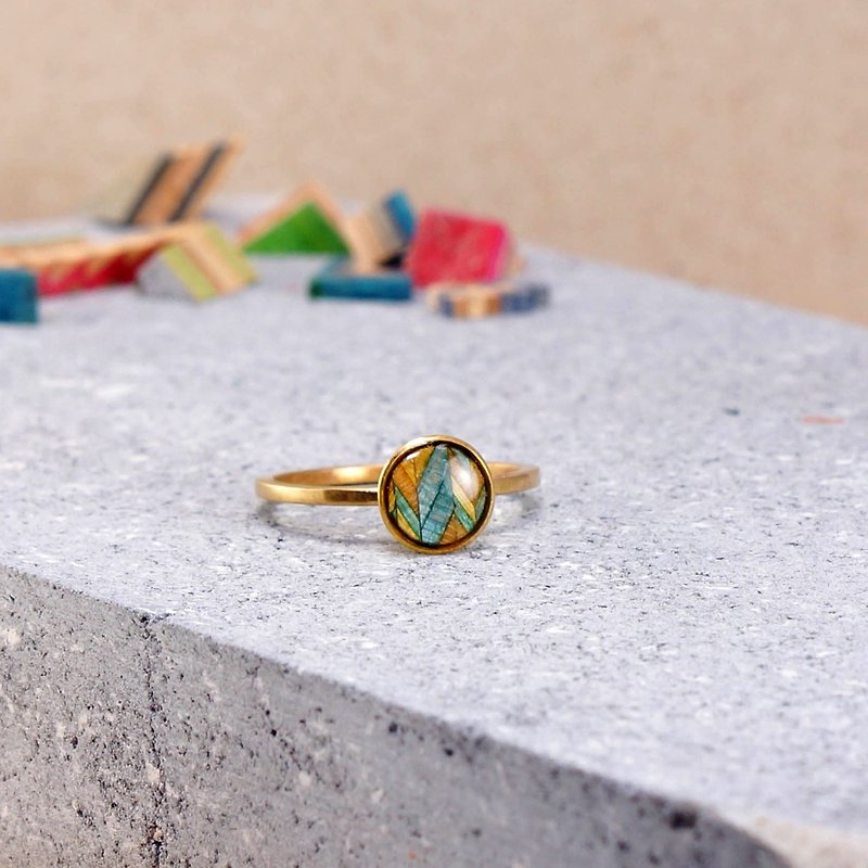 Point ring / blue - General Rings - Copper & Brass Blue