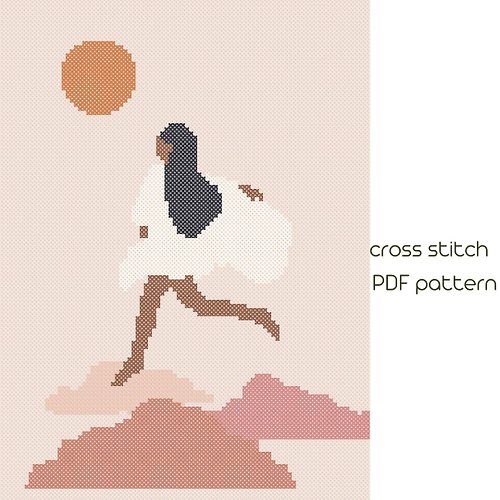 NaraXstitch patterns 十字繡圖案 Boho style cross stitch, Cross stitch pattern, PDF download /35/