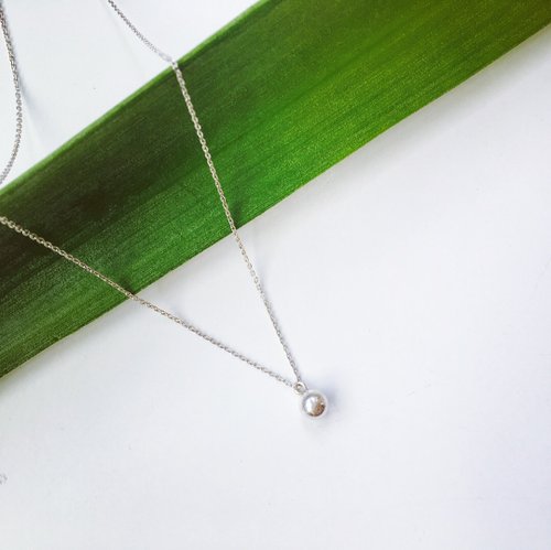925 sterling silver / Silver bead necklace • large