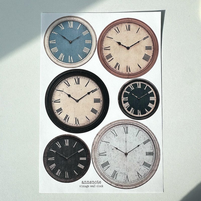 big clock paper 120g MIX (anns note) vintage collage - 貼紙 - 紙 多色