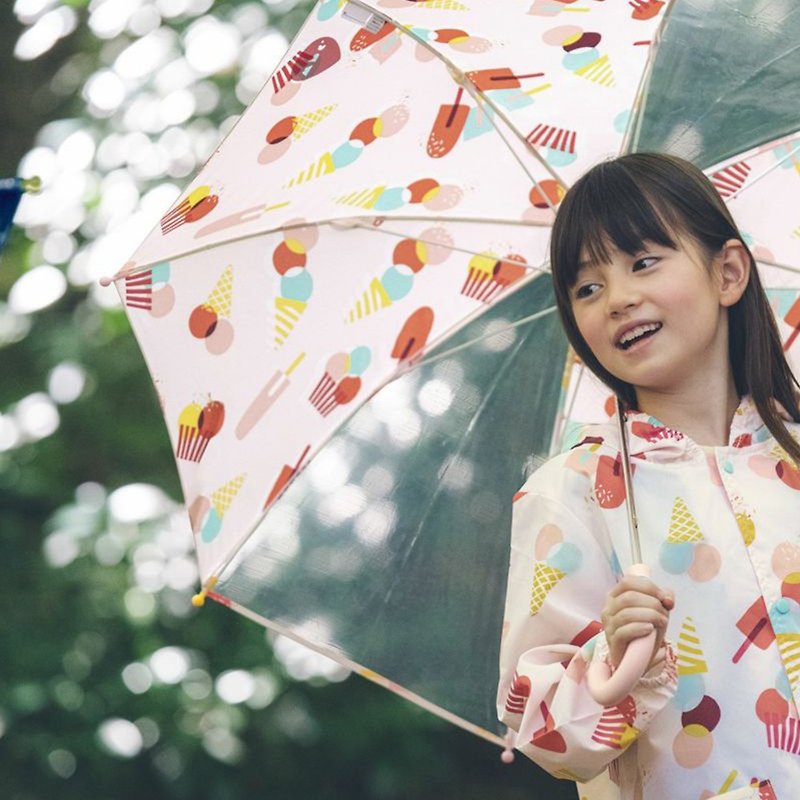 WPCWKN350子供の長い傘-アイスクリーム - 傘・雨具 - 防水素材 多色