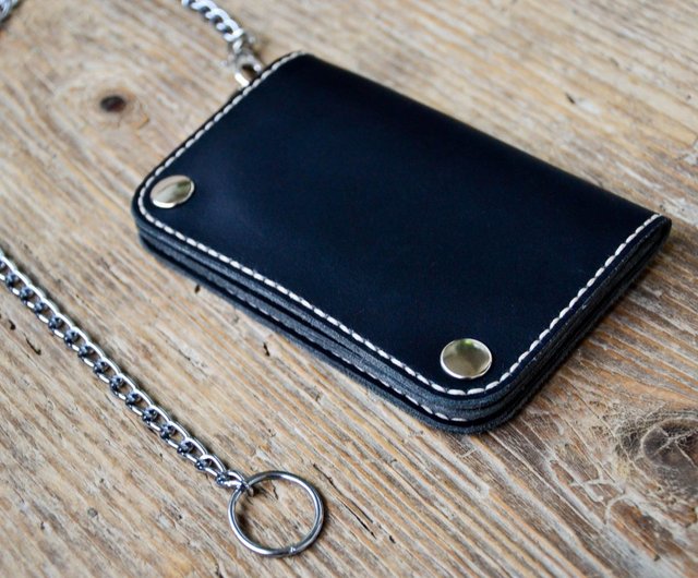 biker leather wallets