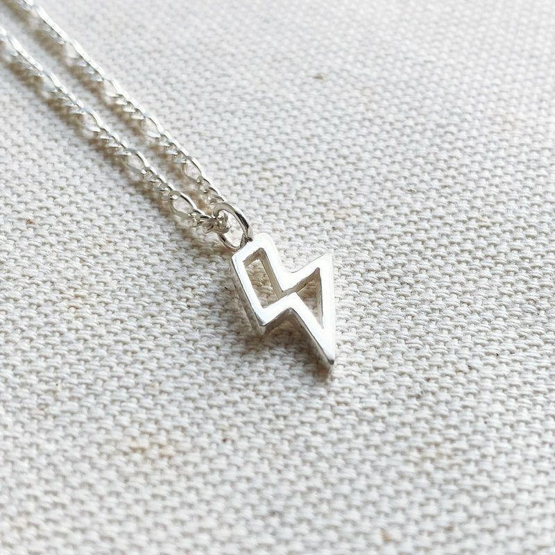 Sterling Silver Lightning Necklace - Necklaces - Sterling Silver Silver