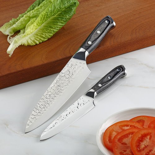 Kikusumi KATURA Kashi 3 Knife Set – Damascus Steel Knife Tsuchime