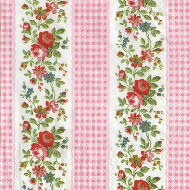 German IHR-33*33cm napkin-rose pattern - ผ้ารองโต๊ะ/ของตกแต่ง - กระดาษ สีกากี