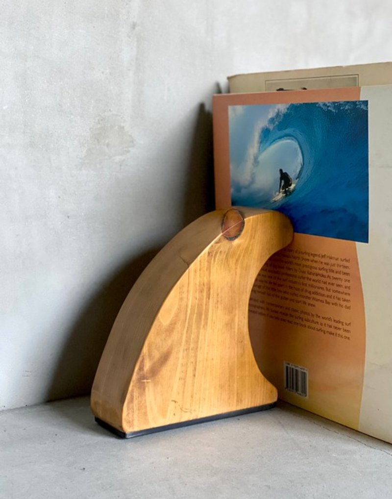 Limited Quantity Bookend Wooden Wood Sign FIN Object Surfboard Fin Wooden Letter SURF Sign Letter - อื่นๆ - ไม้ 