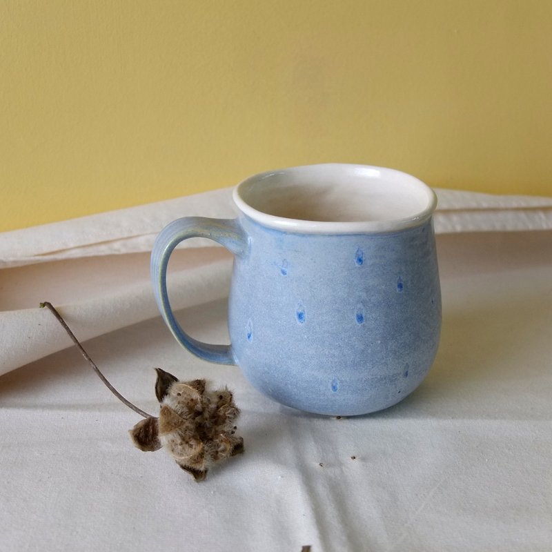 Frost handle ceramic mug / cup of - แก้วมัค/แก้วกาแฟ - ดินเผา สีน้ำเงิน