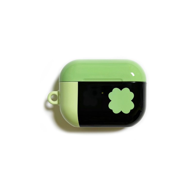 half clover hard AirPods Case (green) - Headphones & Earbuds Storage - Other Materials Green