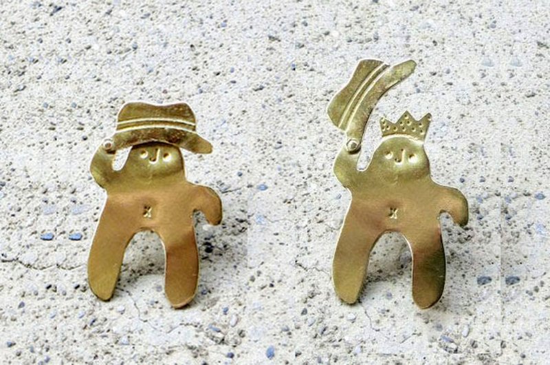可愛別針吊件自由創作!! - 金工/飾品 - 銅/黃銅 