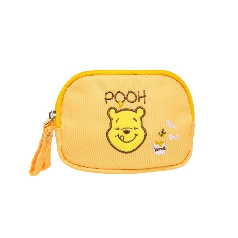 【Disney】Winnie the Pooh - Double Wall Coin Purse PTD21-B6-23YL - Coin Purses - Polyester 