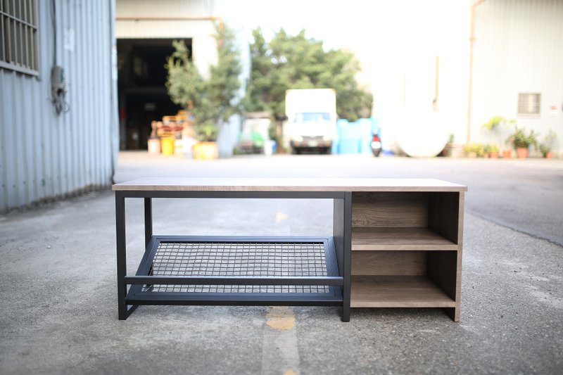 Industrial style iron shoes low cabinet/iron mesh shoe cabinet/Taiwan customized - เฟอร์นิเจอร์อื่น ๆ - โลหะ สีดำ