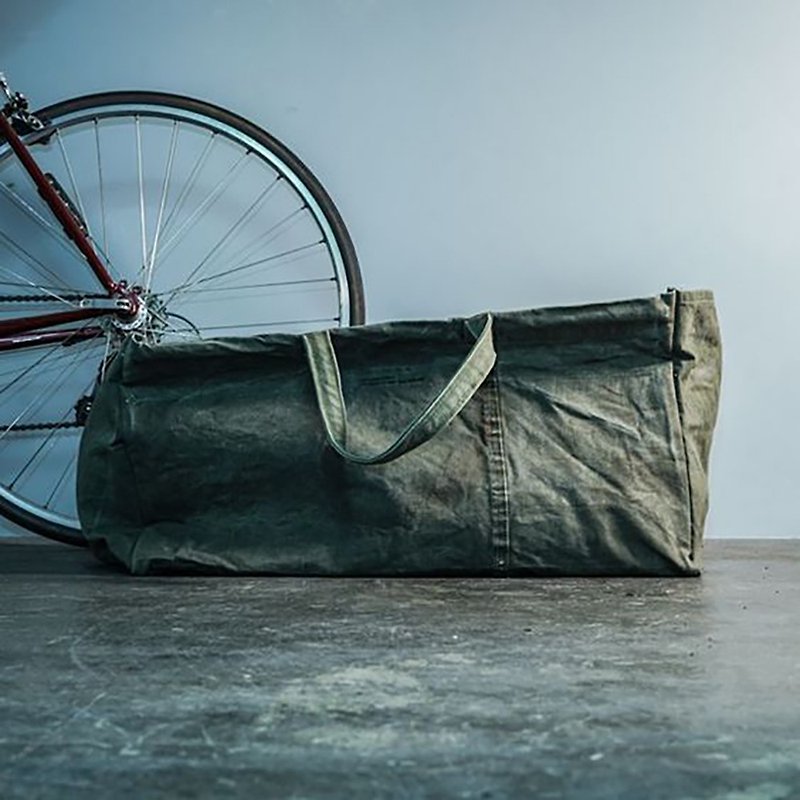 VINTAGE TENT FABRIC LARGE BAG Vintage Distressed Tentcloth Travel Bag - Handbags & Totes - Waterproof Material 