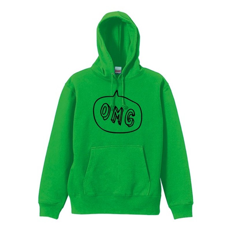 OMG sweatshirt hoodie - เสื้อฮู้ด - ผ้าฝ้าย/ผ้าลินิน สีเขียว