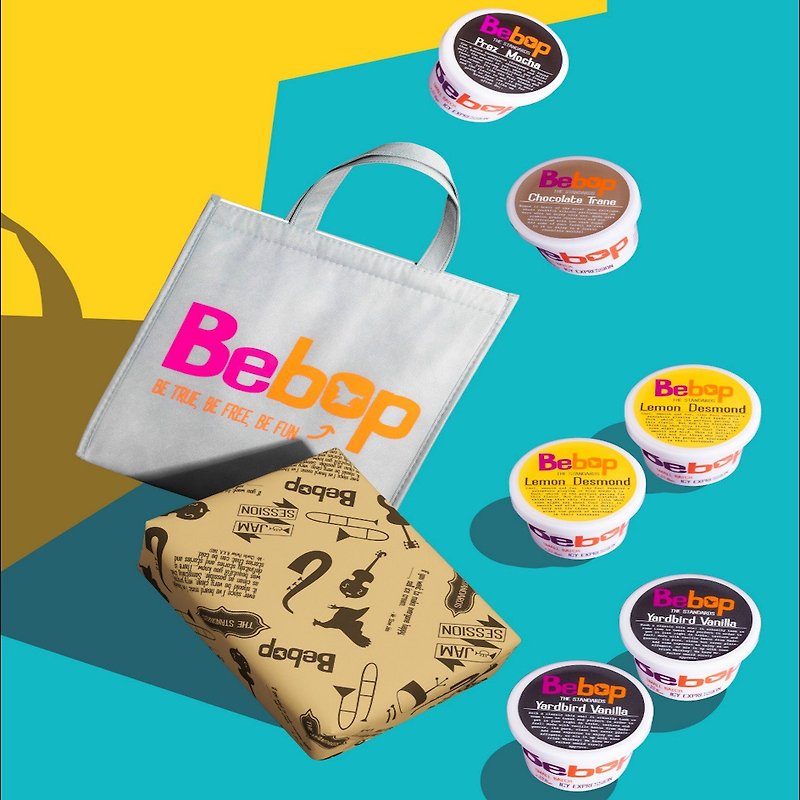 【Bebop】Ice Cream 3.5oz 6pcs Alcohol Free Experience Group Free Cooler Bag - Ice Cream & Popsicles - Fresh Ingredients Multicolor