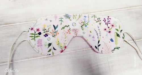 艾莉絲handmade 自然風花草圖紋眼罩(另有其他款布料選項)