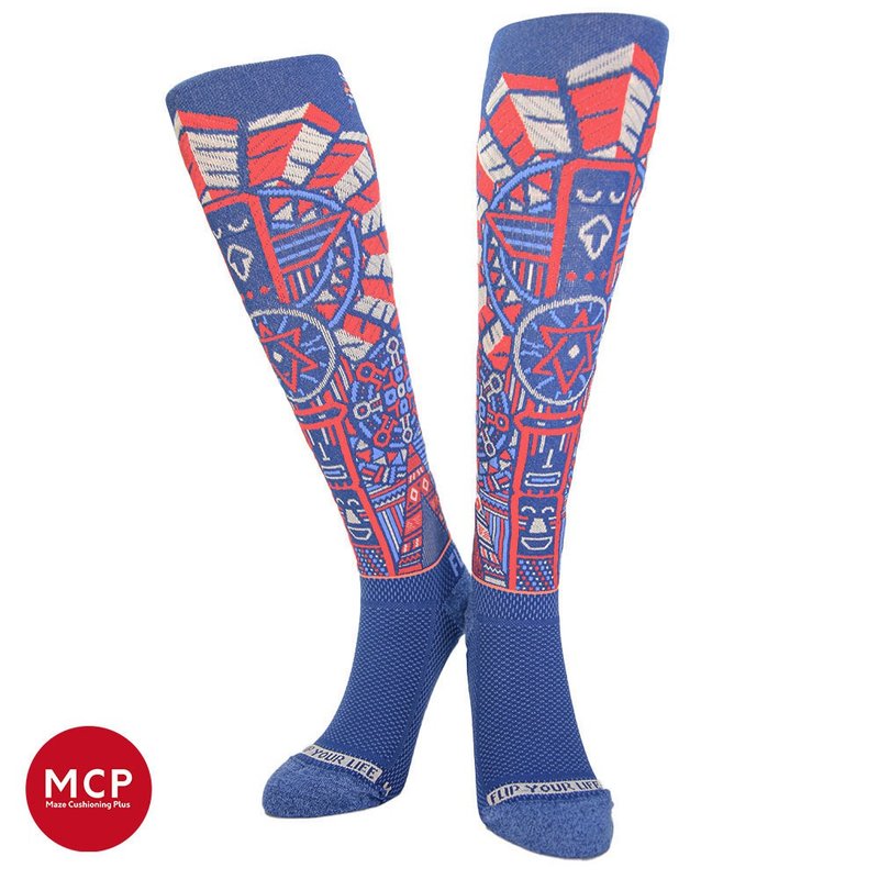 FLIPPOS Trendy Functional Compression Socks Flip Socks 【Mohicans Retro Land Heroes】 - Socks - Other Materials 