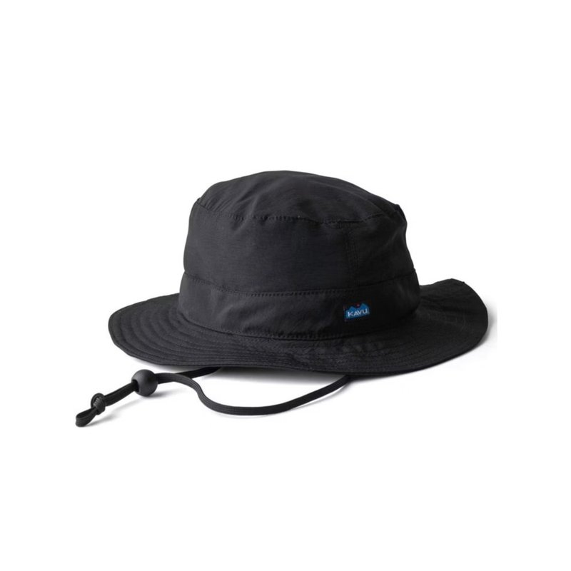 【KAVU】Synthetic Strap Bucket 經典休閒漁夫帽 暗黑 #105 - 帽子 - 聚酯纖維 黑色