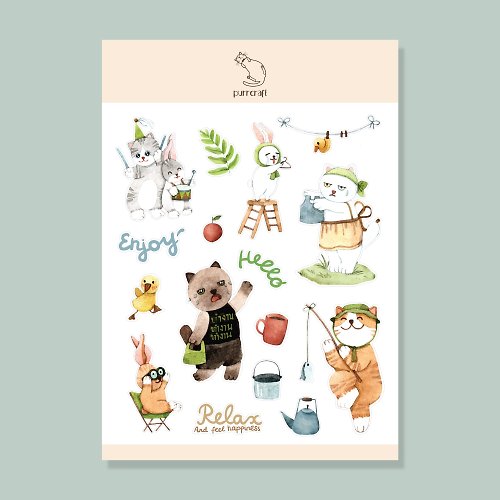 Purrcraft Summer themes Sticker set for Year of The Rabbit 2023