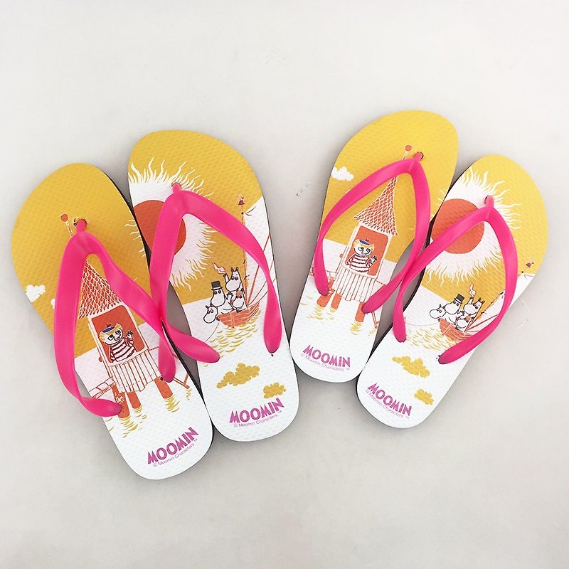 Moomin 噜噜 Mi authorized-flip-flops (female / male) 02 - Women's Casual Shoes - Rubber Yellow