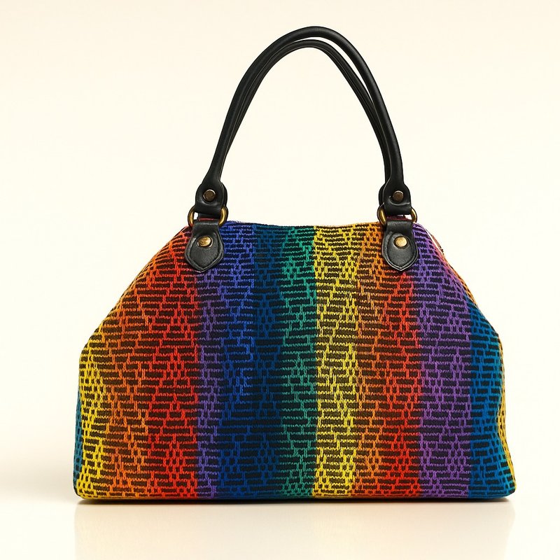 祖靈之眼 I 彩虹手提包 - 手提包/手提袋 - 棉．麻 