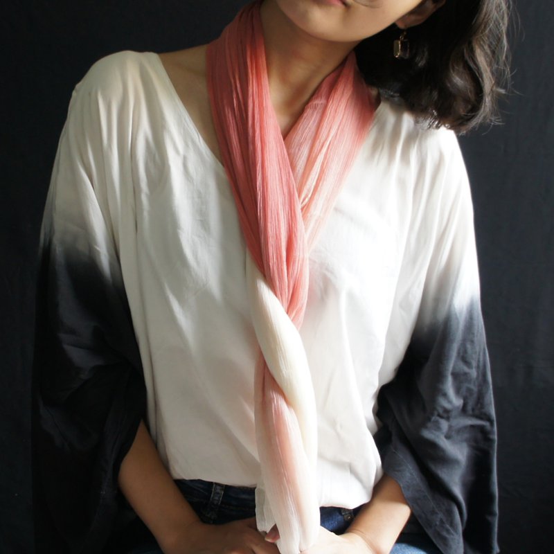Natural dye - silk scarf - Scarves - Silk Pink
